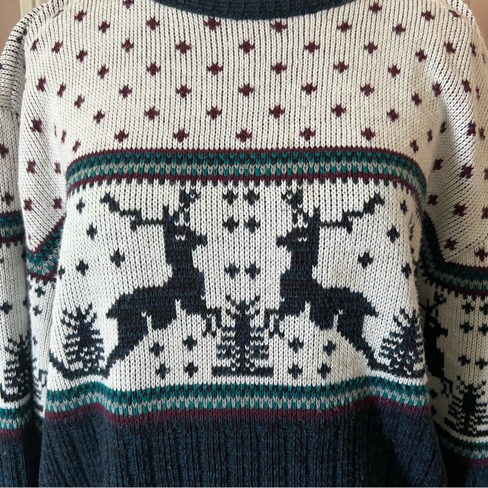 Vintage Rob Winter Reindeer Sweater Medium - Picture 10 of 11